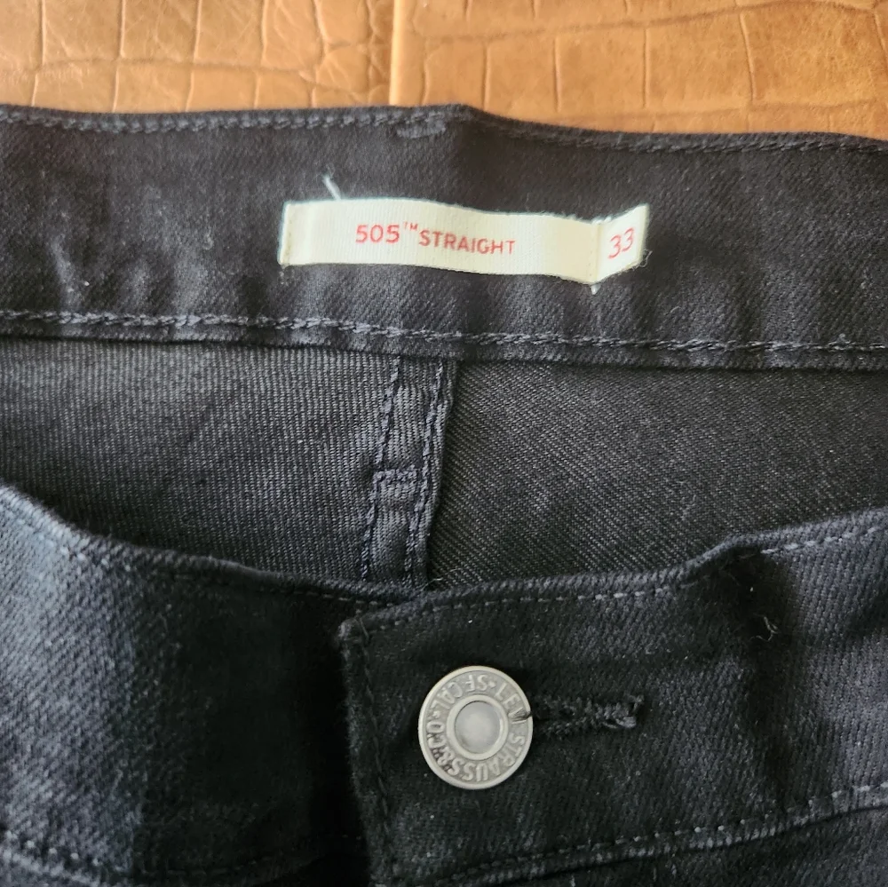 Flash Sale! Levi's 505 Straight Black Jeans W33 L30 - Picture 4 of 4